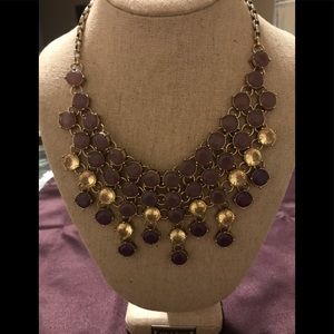 Kate spade NY necklace purple and rose crystal